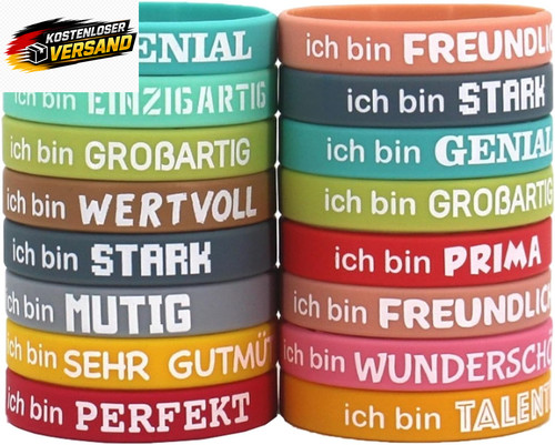 Motivationsarmbänder silikon - motivationsarmbänder,