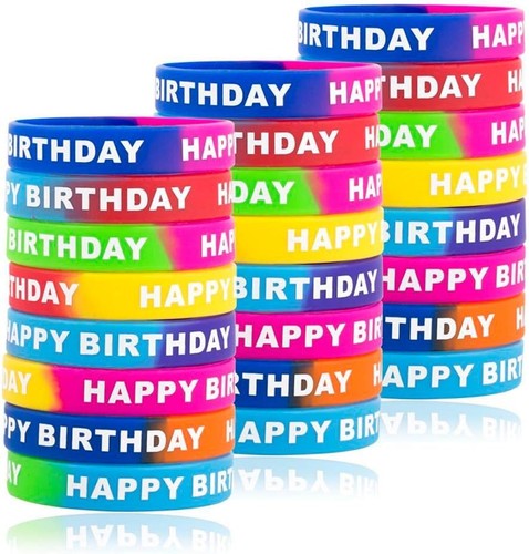 Gummi armbänder happy - gummi-armbänder,
